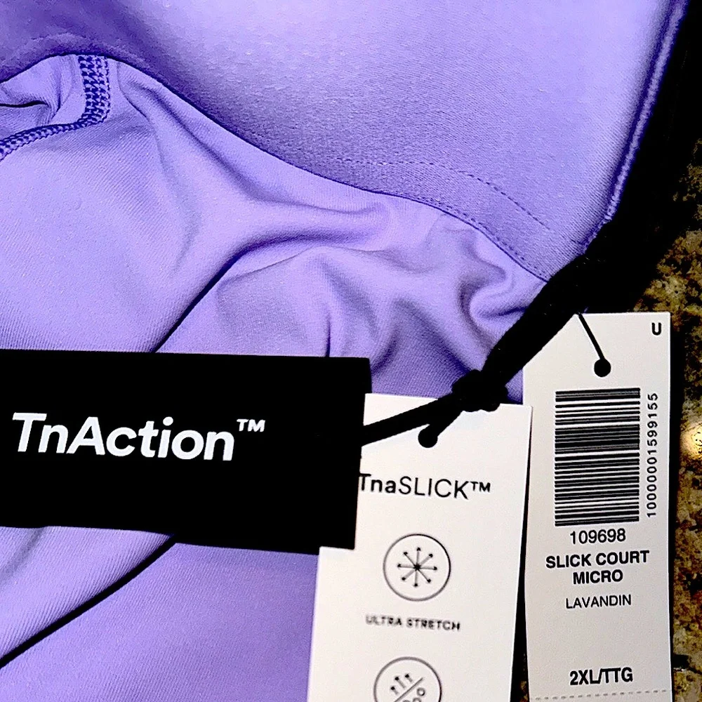 ARITZIA SLICK COURT MICRO Tennis skort. Soft lavender color. Size 2XL - Picture 12 of 12